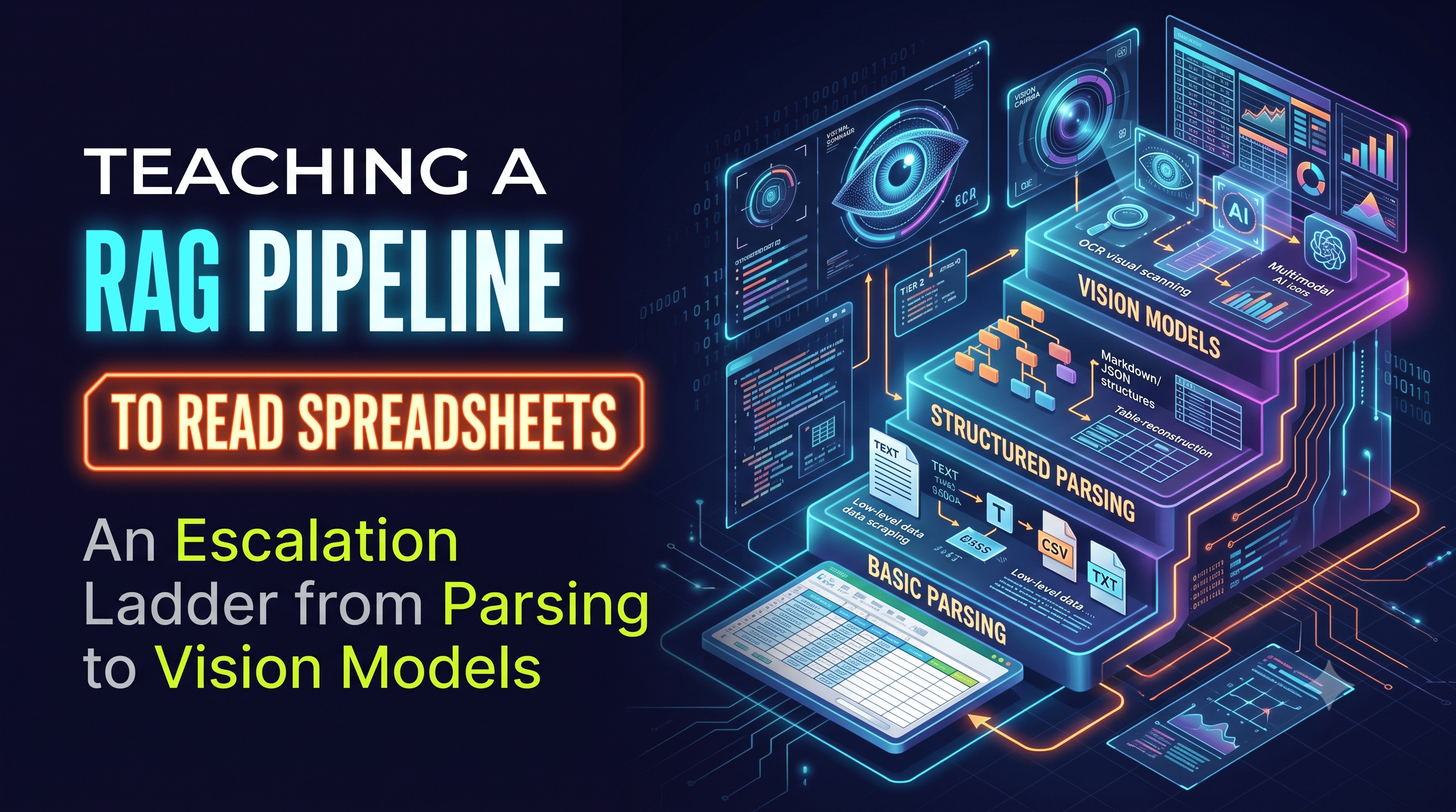 Cover Image for Teaching a RAG Pipeline to Read Spreadsheets: An Escalation Ladder from Parsing to Vision Models