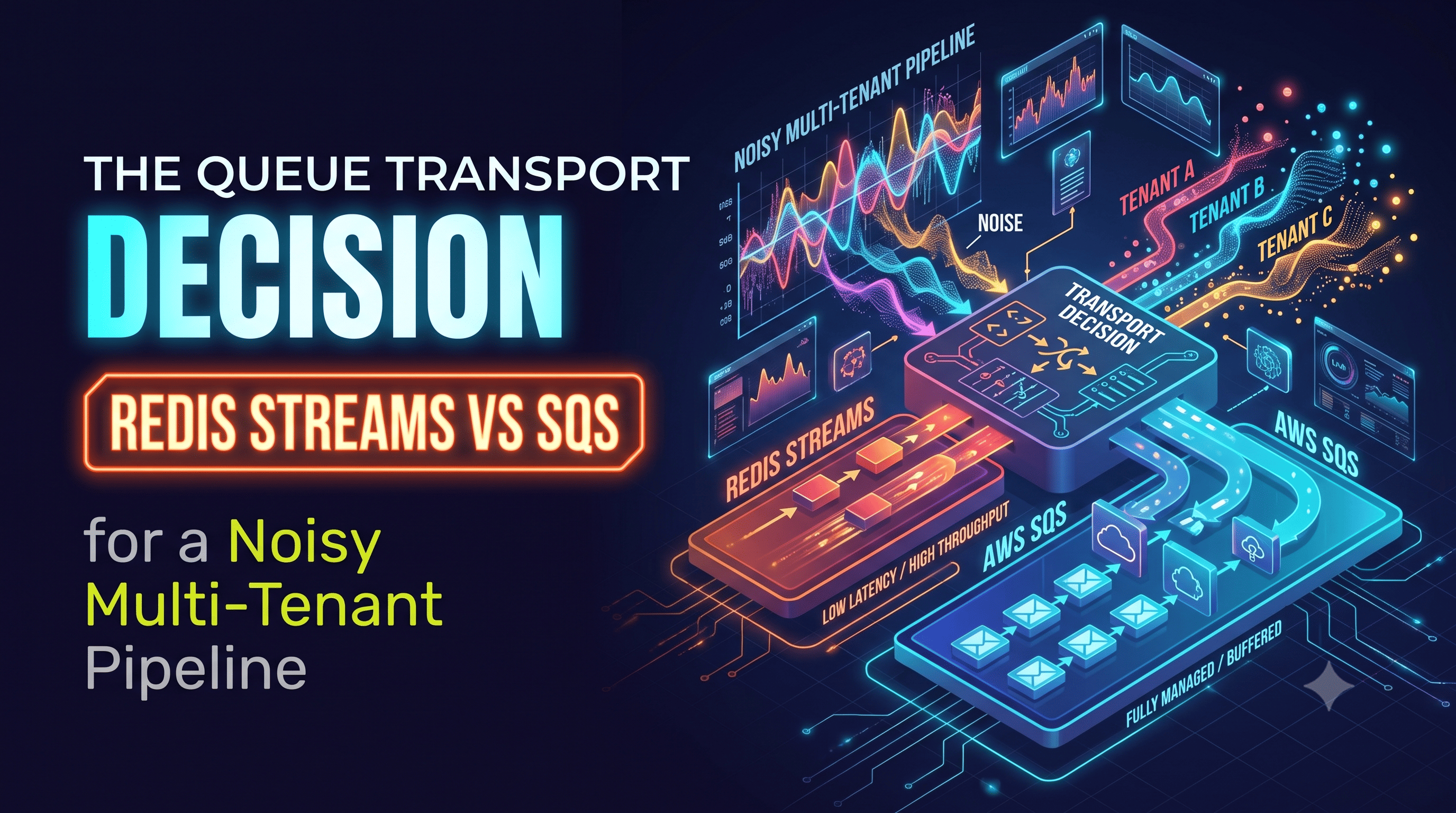 Cover Image for The Queue Transport Decision: Redis Streams vs. SQS for a Noisy Multi-Tenant Pipeline