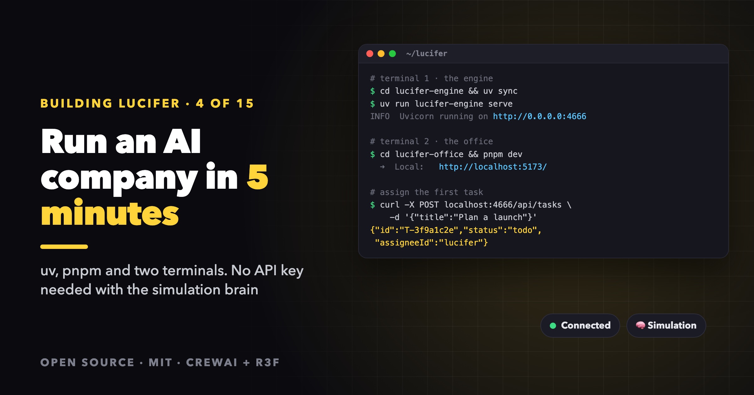 Cover Image for Getting Started with Lucifer: Run an AI Company Locally in 5 Minutes