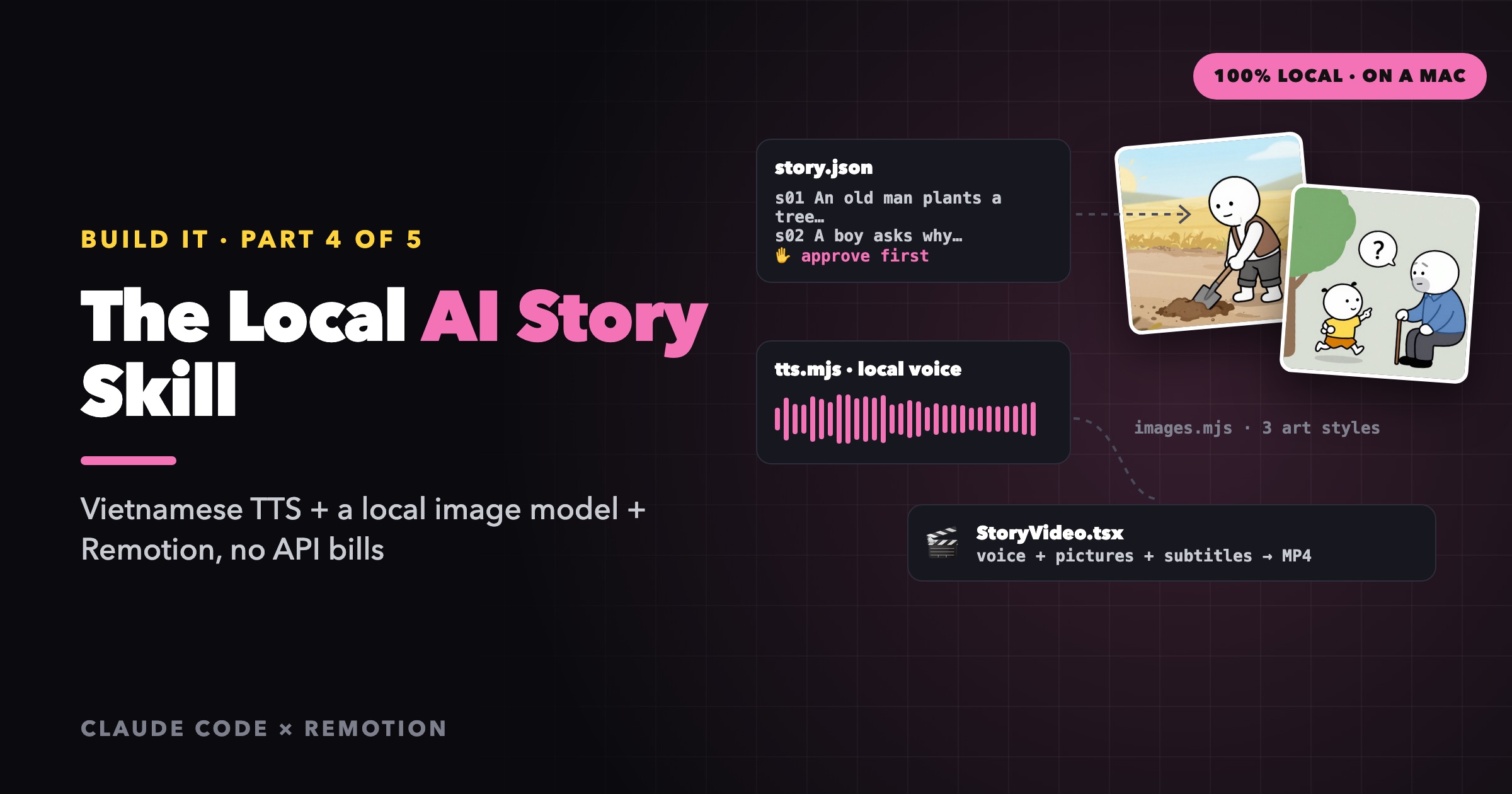 Cover Image for Build an AI Video Studio, Part 4: A Local AI Story Skill with Vietnamese TTS and Z-Image Turbo